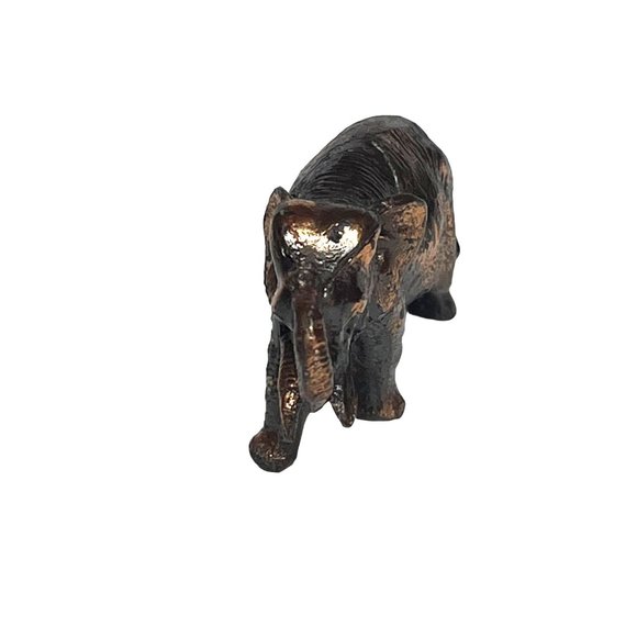 Vintage Bronze/Copper Tiny Elephant Figurine - Picture 5 of 7